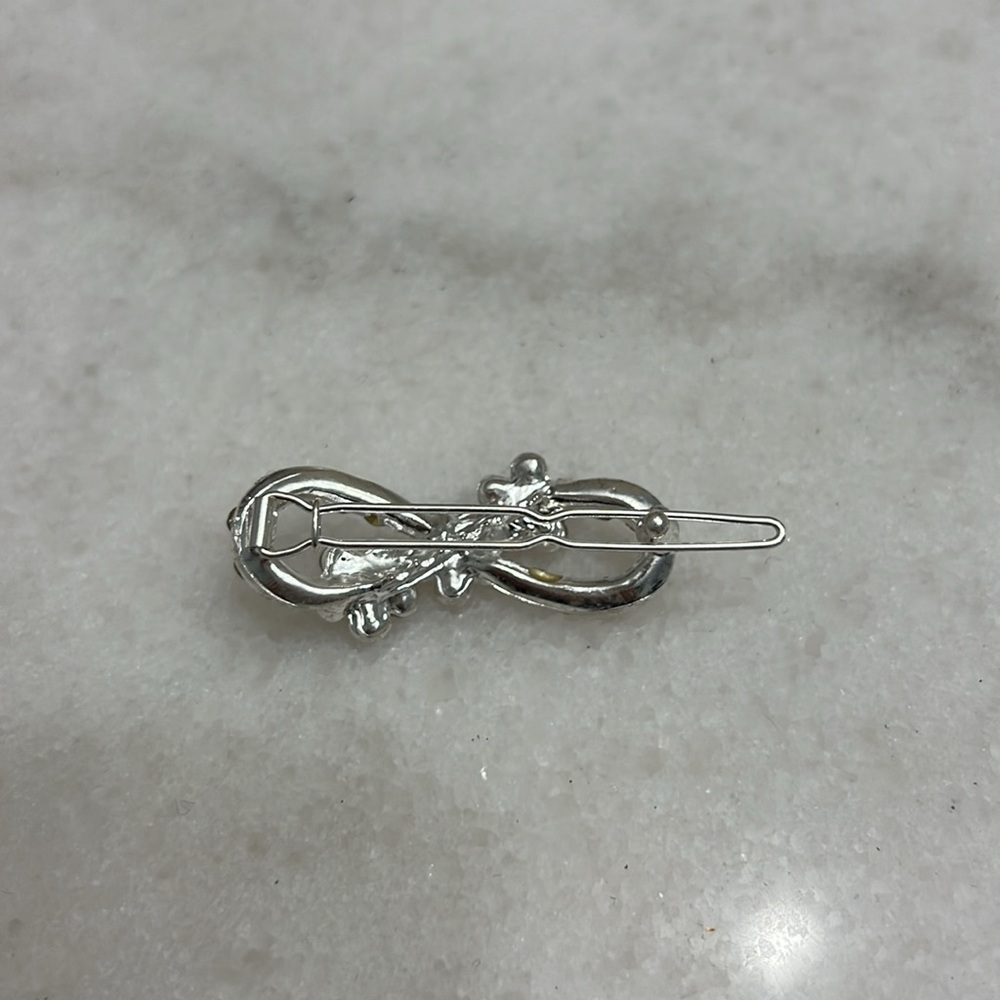 Flowers Infinity Rhinestone Hair Clip - Picture 2 of 2